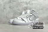 NIKE AIR JORDAN 1 MID IRIDESCENT REFLECTIVE WHITE/WHITE/BLACK CK6587-100