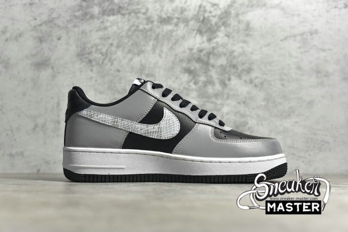 NIKE AIR FORCE 1 LOW B 3M SILVER SNAKE BLACK/SILVER-WHITE DJ6033-001