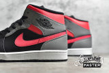 NIKE AIR JORDAN 1 MID PINK SHADOW BLACK/HOT PUNCH-LIGHT SMOKE GREY 554724-059