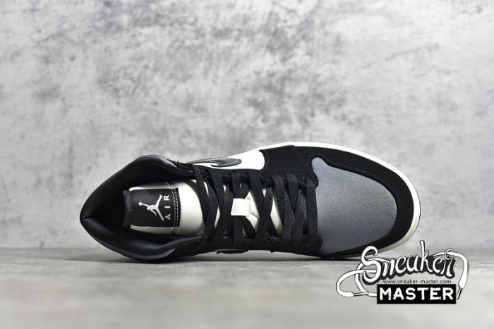 NIKE AIR JORDAN 1 MID SE SATIN GREY BLACK/SMOKE GREY-SAIL 852542-011