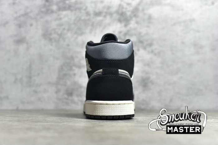 NIKE AIR JORDAN 1 MID SE SATIN GREY BLACK/SMOKE GREY-SAIL 852542-011