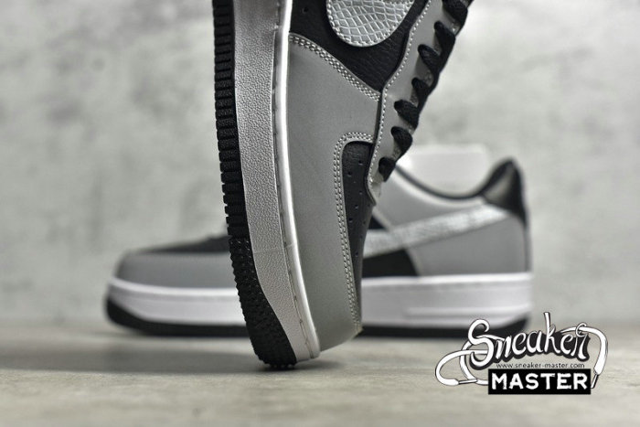 NIKE AIR FORCE 1 LOW B 3M SILVER SNAKE BLACK/SILVER-WHITE DJ6033-001