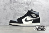 NIKE AIR JORDAN 1 MID SE SATIN GREY BLACK/SMOKE GREY-SAIL 852542-011