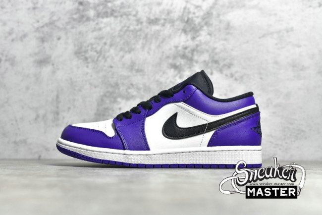 NIKE AIR JORDAN 1 LOW COURT PURPLE WHITE/COURT PURPLE/BLACK 553558-500