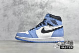 NIKE AIR JORDAN 1 HIGH OG WHITE/UNIVERSITY BLUE-BLACK 555088-134