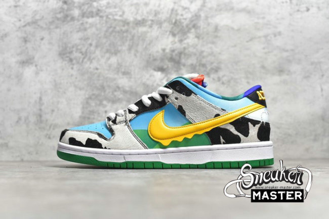 NIKE SB DUNK LOW BEN X JERRY'S CHUNKY DUNKY WHITE/LAGOON PULSE/BLACK/UNIVERSITY GOLD CU3244-100