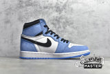 NIKE AIR JORDAN 1 HIGH OG WHITE/UNIVERSITY BLUE-BLACK 555088-134