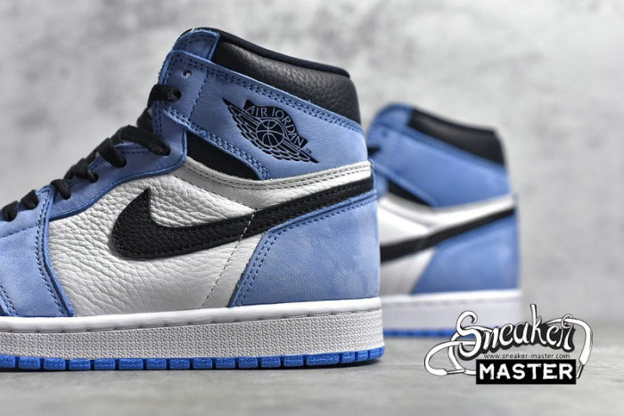 NIKE AIR JORDAN 1 HIGH OG WHITE/UNIVERSITY BLUE-BLACK 555088-134
