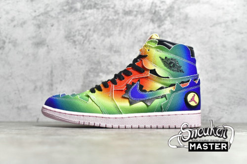 NIKE J. BALVIN X AIR JORDAN 1 RETRO OG HIGH COLORES Y VIBRAS MULTI-COLOR/BLACK/PINK FOAM DC3481-900