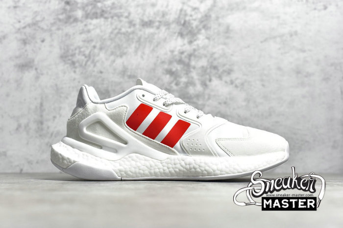 ADIDAS DAY JOGGER SHOES CLOUD WHITE/CLOUD WHITE/RED FW4819