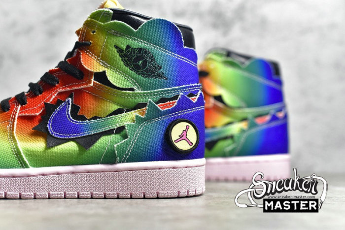 NIKE J. BALVIN X AIR JORDAN 1 RETRO OG HIGH COLORES Y VIBRAS MULTI-COLOR/BLACK/PINK FOAM DC3481-900