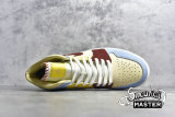 NIKE AIR JORDAN 1 MID SE MAISON CHATEAU ROGUE FEARLESS WHITE/BROWN/BLUE-YELLOW CU2803-200