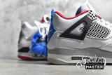 NIKE AIR JORDAN 4 RETRO WHAT THE WHITE/FIRE RED-TECH GREY-MILITARY BLUE CI1184-146