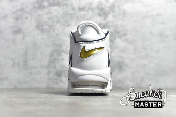 NIKE AIR MORE UPTEMPO GS WHITE/MIDNIGHT NAVY-METALLIC GOLD 415082-109