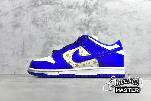 NIKE SUPREME X SB DUNK LOW UNIVERSITY BLUE/WHITE/METALLIC GOLD DH3228-100