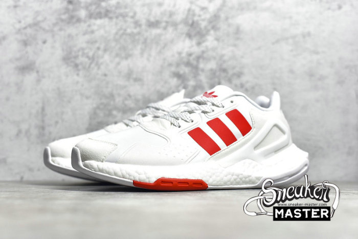 ADIDAS DAY JOGGER SHOES CLOUD WHITE/CLOUD WHITE/RED FW4819