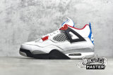 NIKE AIR JORDAN 4 RETRO WHAT THE WHITE/FIRE RED-TECH GREY-MILITARY BLUE CI1184-146