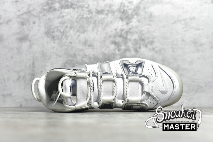 NIKE AIR MORE UPTEMPO CHROME WHITE WHITE/CHROME-BLUE TINT 917593-100