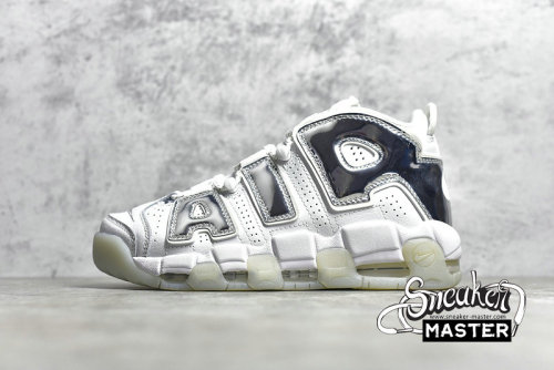 NIKE AIR MORE UPTEMPO CHROME WHITE WHITE/CHROME-BLUE TINT 917593-100