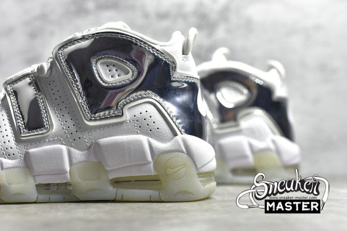 NIKE AIR MORE UPTEMPO CHROME WHITE WHITE/CHROME-BLUE TINT 917593-100