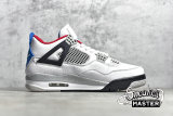NIKE AIR JORDAN 4 RETRO WHAT THE WHITE/FIRE RED-TECH GREY-MILITARY BLUE CI1184-146