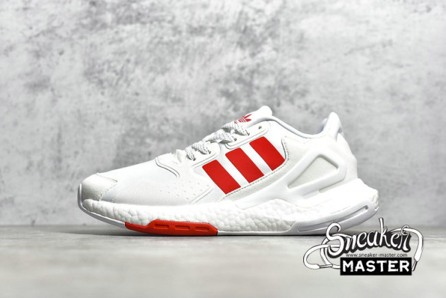 ADIDAS DAY JOGGER SHOES CLOUD WHITE/CLOUD WHITE/RED FW4819
