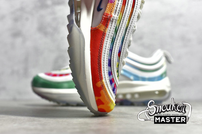 NIKE AIR MAX 97 GOLF TIE DYE SUMMIT WHITE/LEMON VENOM-INDIGO FOG-DEEP ROYAL BLUE CK1219-100