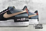 NIKE AIR FORCE 1 SHADOW BLACK/LIGHT ARCTIC PINK-CLAYSTONE RED-METALLIC BRONZE CU5315-001