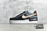 NIKE AIR FORCE 1 SHADOW BLACK/LIGHT ARCTIC PINK-CLAYSTONE RED-METALLIC BRONZE CU5315-001