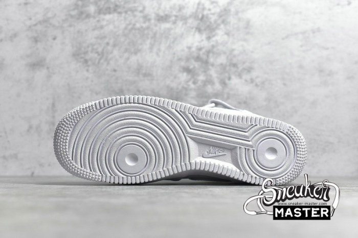 NIKE AIR FORCE 1 MID VINTAGE MOSAIC WHITE/WHITE/WHITE 369733-809