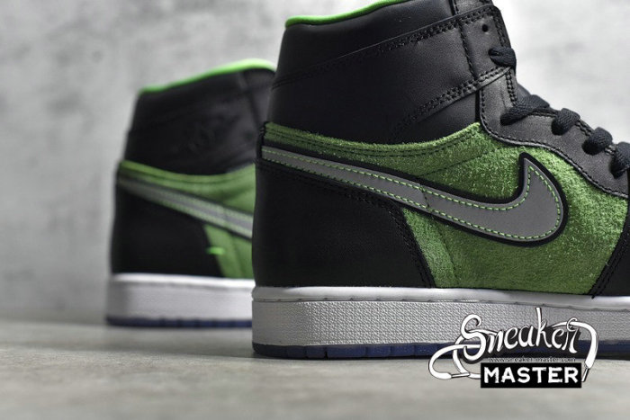 NIKE AIR JORDAN 1 RETRO HIGH ZOOM ZEN BLACK/BLACK-TOMATILLO-RAGE-GREEN CK6637-002