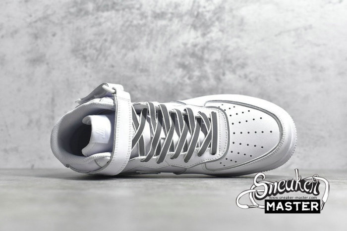 NIKE AIR FORCE 1 MID VINTAGE MOSAIC WHITE/WHITE/WHITE 369733-809