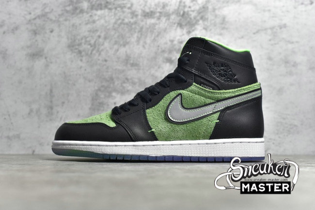 NIKE AIR JORDAN 1 RETRO HIGH ZOOM ZEN BLACK/BLACK-TOMATILLO-RAGE-GREEN CK6637-002