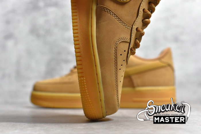 NIKE AIR FORCE 1 LOW FLAX/WHEAT-GUM LIGHT BROWN-BLACK CJ9179-200