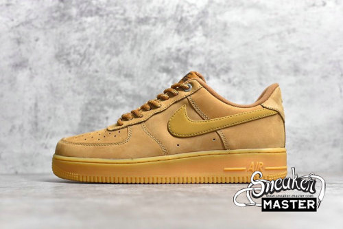 NIKE AIR FORCE 1 LOW FLAX/WHEAT-GUM LIGHT BROWN-BLACK CJ9179-200