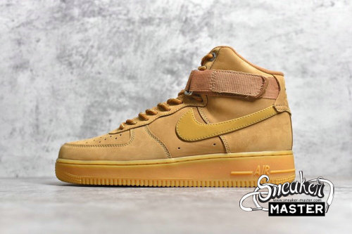 NIKE AIR FORCE 1 HIGH FLAX/WHEAT-GUM LIGHT BROWN-BLACK CJ9178-200