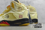 NIKE OFF-WHITE X AIR JORDAN 5 SP SAIL/FIRE RED/MUSLIN/BLACK DH8565-100