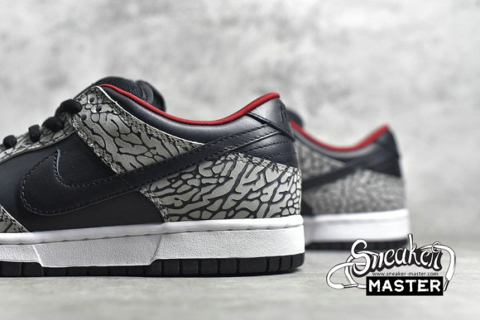 NIKE SUPREME X DUNK LOW PRO SB BLACK CEMENT BLACK/BLACK-CEMENT GREY 304292-131