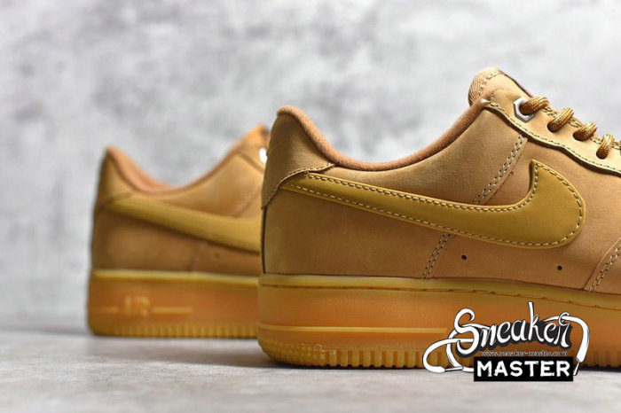 NIKE AIR FORCE 1 LOW FLAX/WHEAT-GUM LIGHT BROWN-BLACK CJ9179-200