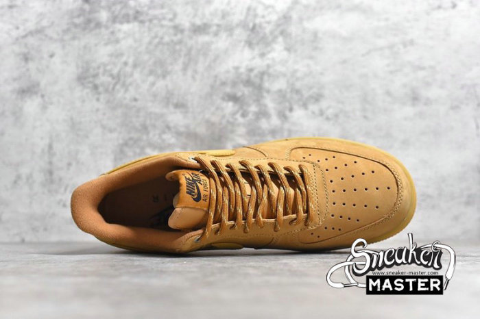 NIKE AIR FORCE 1 LOW FLAX/WHEAT-GUM LIGHT BROWN-BLACK CJ9179-200
