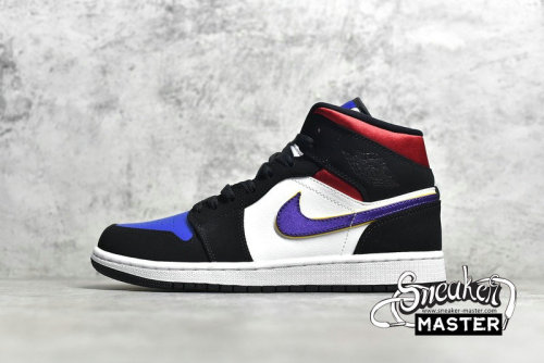 NIKE AIR JORDAN 1 MID SE RIVALS FIELD PURPLE/WHITE-GYM RED 852542-005