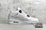 NIKE AIR JORDAN 4 RETRO WHITE/METALLIC SILVER-COURT PURPLE CT8527-115