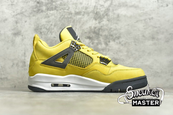 NIKE AIR JORDAN 4 RETRO LS LIGHTNING TOUR YELLOW/DARK BLUE-GREY-WHITE 314254-702