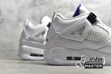NIKE AIR JORDAN 4 RETRO WHITE/METALLIC SILVER-COURT PURPLE CT8527-115