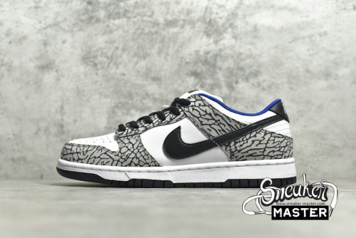 NIKE SUPREME X DUNK LOW PRO SB WHITE CEMENT WHITE/BLACK-CEMENT GREY 304292-001