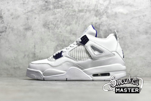 NIKE AIR JORDAN 4 RETRO WHITE/METALLIC SILVER-COURT PURPLE CT8527-115