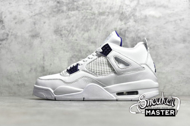 NIKE AIR JORDAN 4 RETRO WHITE/METALLIC SILVER-COURT PURPLE CT8527-115