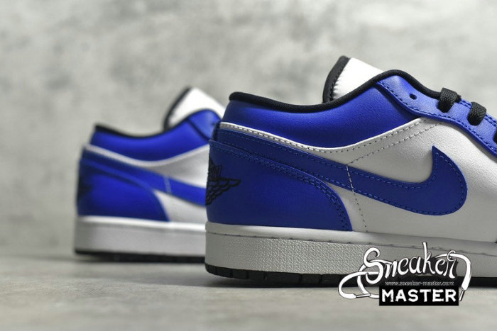 NIKE AIR JORDAN 1 LOW GAME ROYAL WHITE/GAME ROYAL/BLACK 553558-124