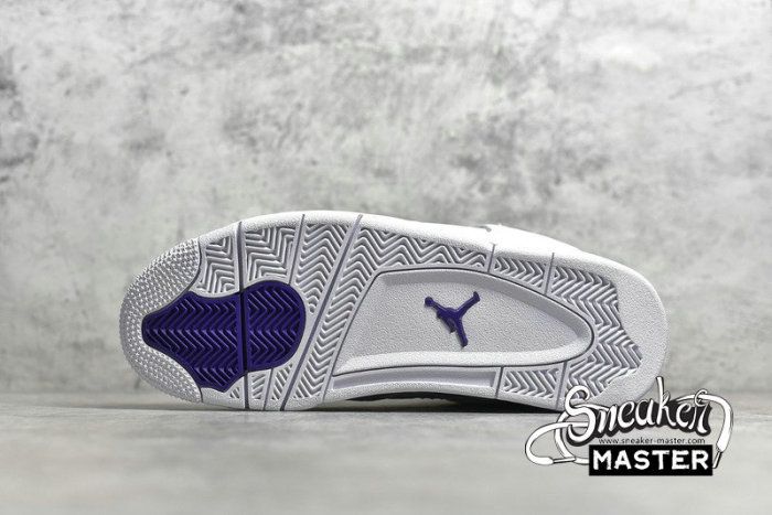 NIKE AIR JORDAN 4 RETRO WHITE/METALLIC SILVER-COURT PURPLE CT8527-115
