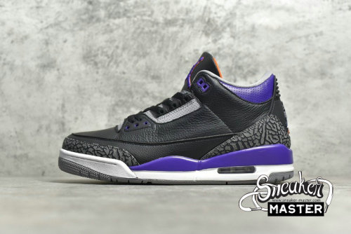 NIKE AIR JORDAN 3 RETRO BLACK/CEMENT GREY-WHITE-COURT PURPLE CT8532-050